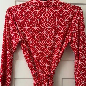 Red and White Size 12 Donna Morgan Dress